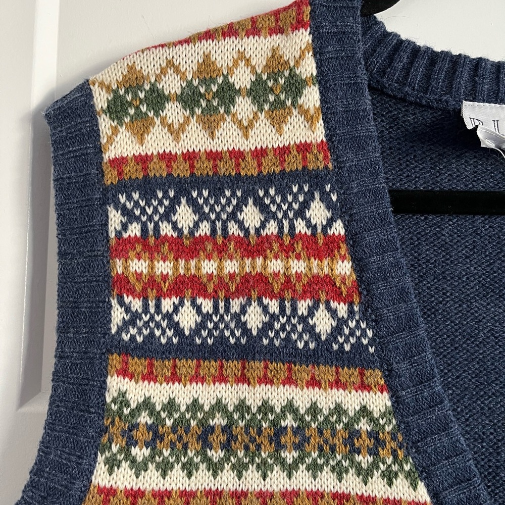 Vintage Multicolored Sweater Vest Size Medium - Picture 5 of 14